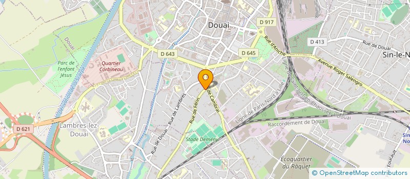 localisation de l'entreprise LE REVEIL à DOUAI