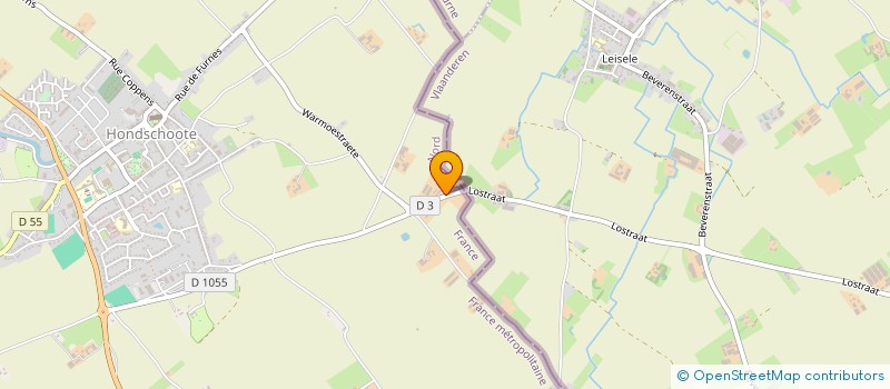 localisation de l'entreprise LE REVEIL AVICOLE  HONDSCHOOTE