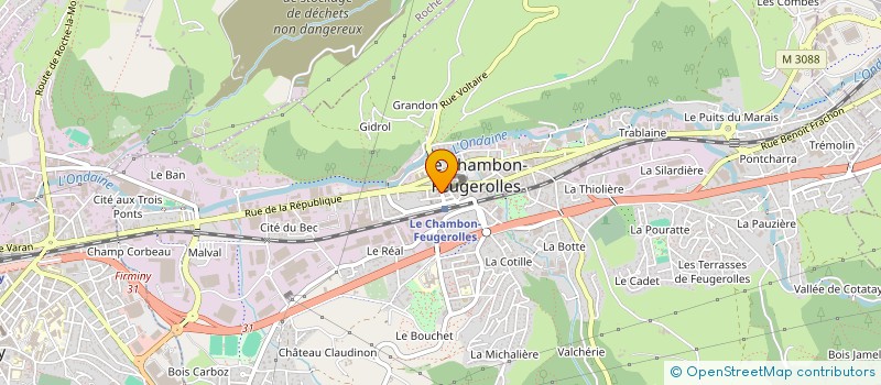 localisation de l'entreprise LE REVEIL CHAMBONNAIRE  LE CHAMBON-FEUGEROLLES