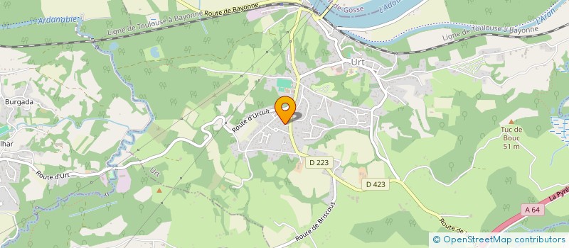 localisation de l'entreprise LE REVEIL URTOIS  URT