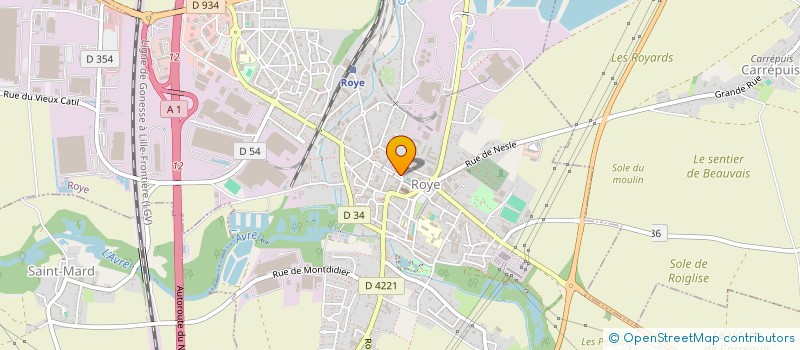 localisation de l'entreprise LE REX à ROYE