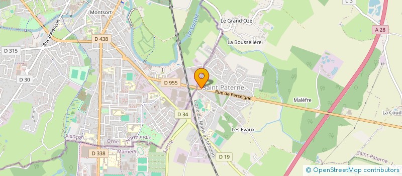 localisation de l'entreprise LE RIAD  SAINT-PATERNE - LE CHEVAIN