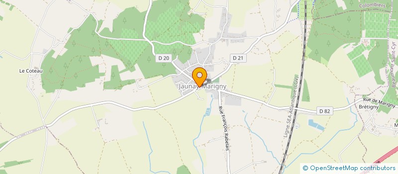 localisation de l'entreprise LE RICHELIEU  JAUNAY-MARIGNY