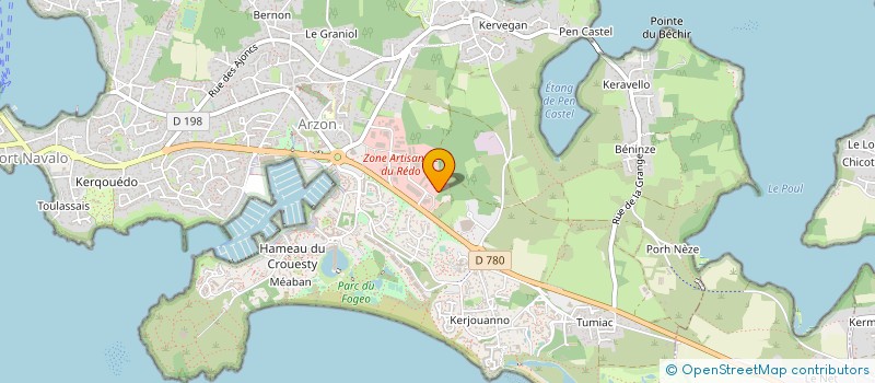 localisation de l'entreprise LE RIDANT à ARZON