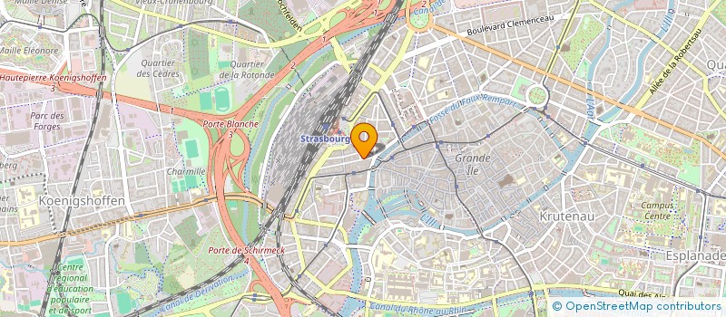 localisation de l'entreprise LE RIDEAU ROUGE à STRASBOURG