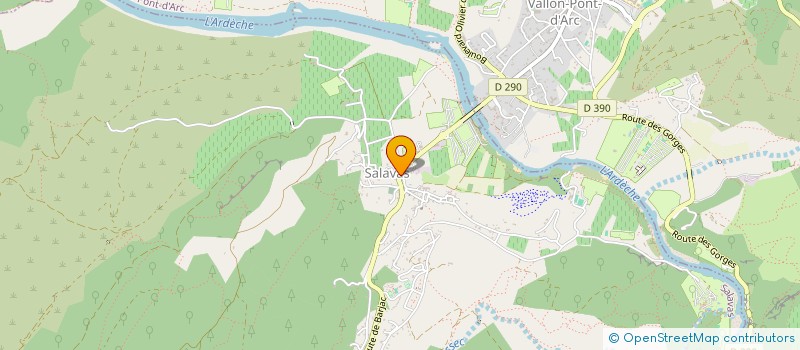 localisation de l'entreprise LE RIEUSSET  SALAVAS