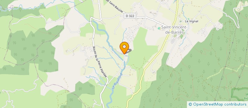 localisation de l'entreprise LE RIEUTORD  SAINT-VINCENT-DE-BARRES