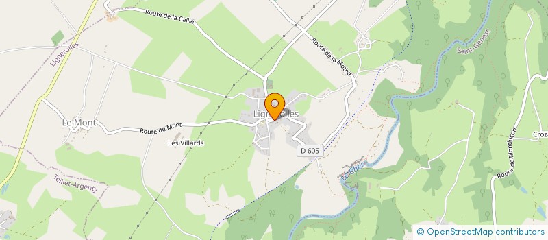 localisation de l'entreprise LE RIGONDAT  LIGNEROLLES