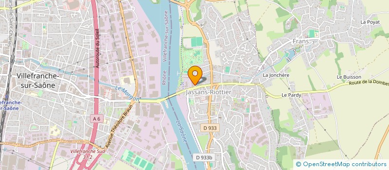 localisation de l'entreprise LE RING  JASSANS-RIOTTIER