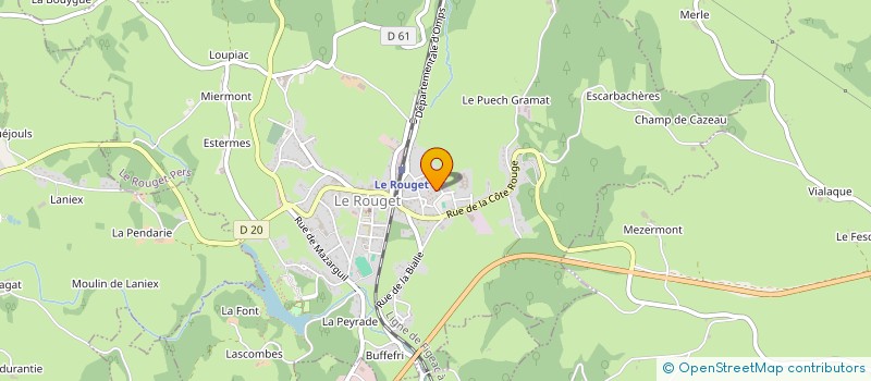 localisation de l'entreprise LE RING ROUGETOIS à LE ROUGET-PERS