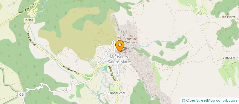 localisation de l'entreprise LE RIOU  MOUSTIERS-SAINTE-MARIE