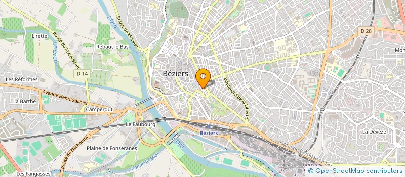 localisation de l'entreprise LE RIQUET  BEZIERS