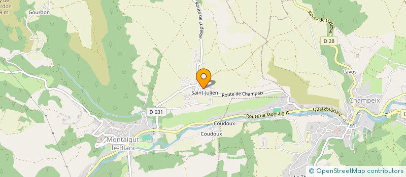 localisation de l'entreprise LE RIVALET à MONTAIGUT-LE-BLANC
