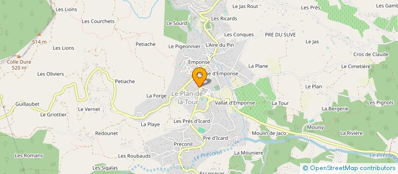 localisation de l'entreprise LE RIVET  LE PLAN-DE-LA-TOUR