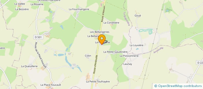 localisation de l'entreprise LE ROC AU LOUP à ANDOUILLE