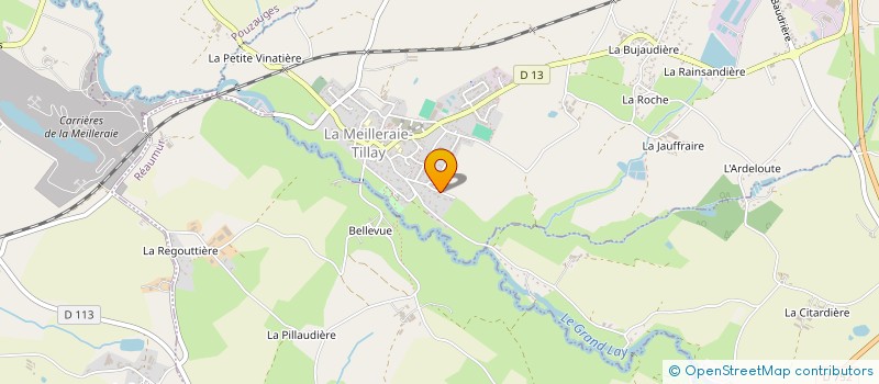 localisation de l'entreprise LE ROC BLANC  LA MEILLERAIE-TILLAY