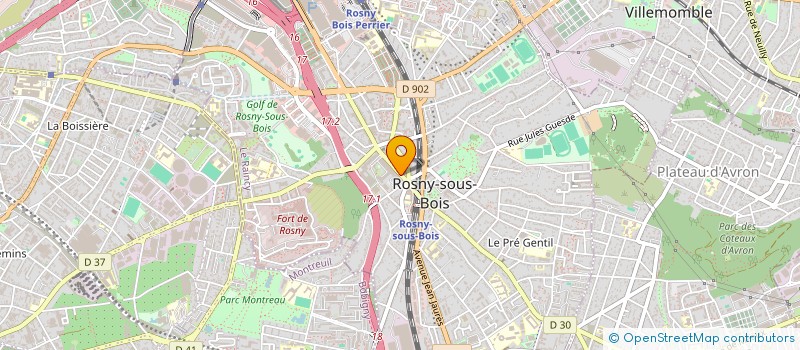localisation de l'entreprise LE ROCH à ROSNY-SOUS-BOIS