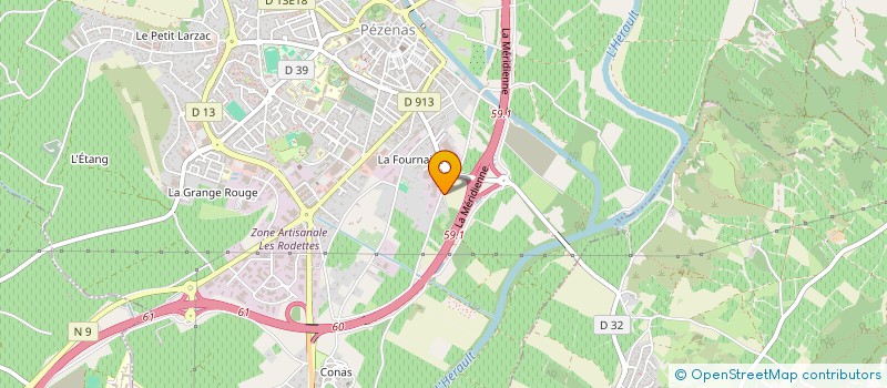 localisation de l'entreprise LE ROCHER à PEZENAS