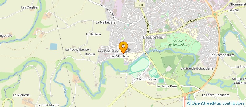 localisation de l'entreprise LE ROCHER DE L'ETANG  BEAUPREAU-EN-MAUGES