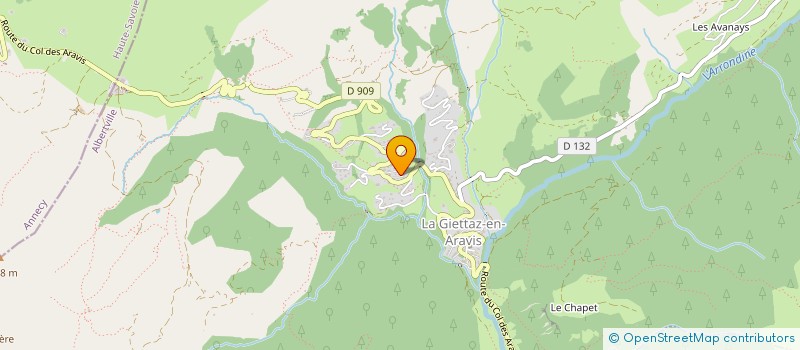 localisation de l'entreprise LE ROCHER DE LA VILLE  LA GIETTAZ