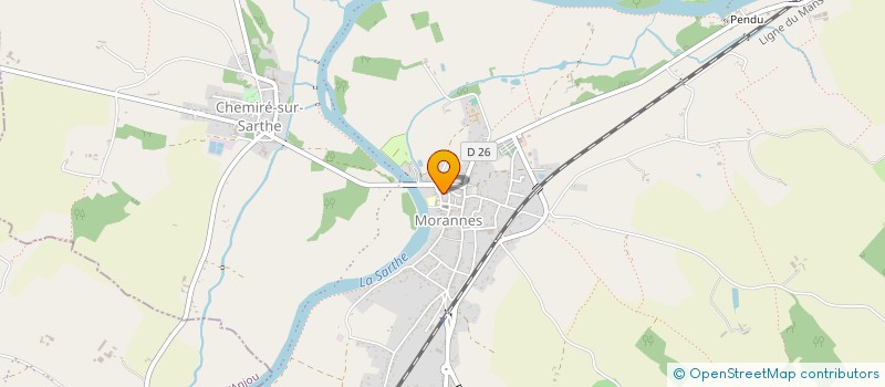 localisation de l'entreprise LE ROCHER DISTRIBUTION à MORANNES SUR SARTHE-DAUMERAY