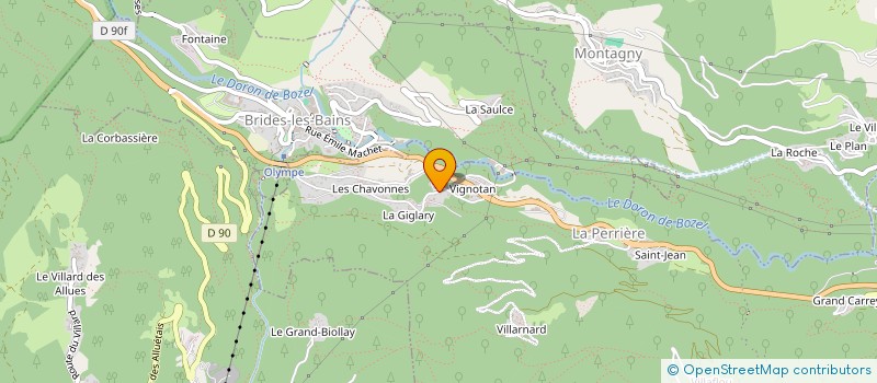 localisation de l'entreprise LE ROCHER DU CLOCHER à COURCHEVEL