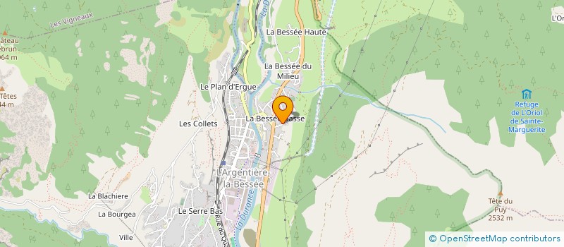 localisation de l'entreprise LE ROCHER DU DIAMANT  L'ARGENTIERE-LA-BESSEE