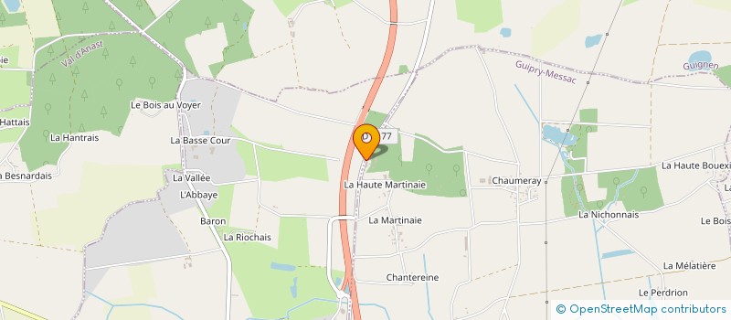localisation de l'entreprise LE ROCHER RIMBAULT  GUIPRY-MESSAC