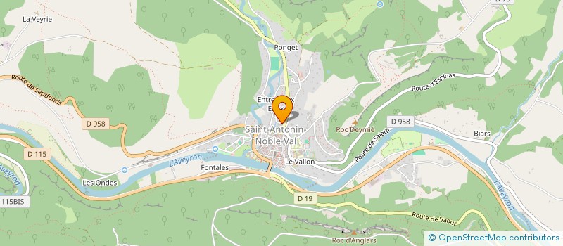 localisation de l'entreprise LE ROCK D'ANGLARS  SAINT-ANTONIN-NOBLE-VAL