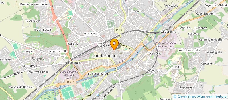 localisation de l'entreprise LE ROHAN à LANDERNEAU