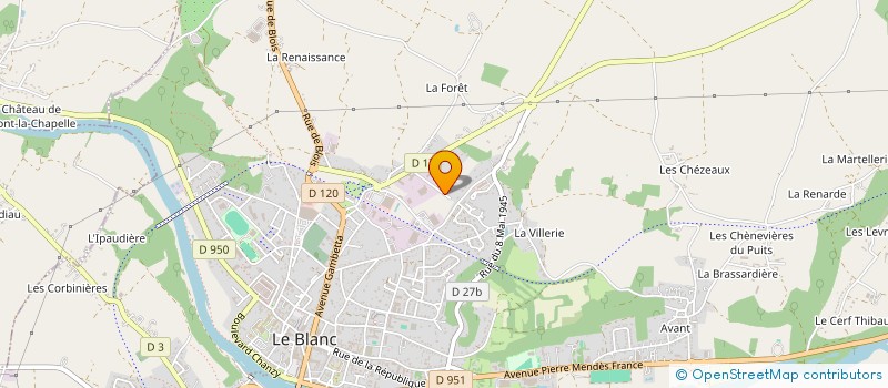 localisation de l'entreprise LE ROI DU MUSETTE à LE BLANC