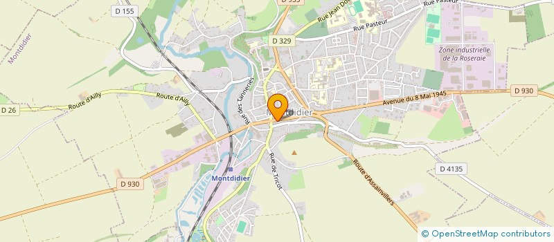 localisation de l'entreprise LE ROLF à MONTDIDIER