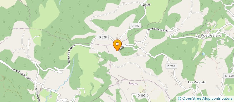 localisation de l'entreprise LE ROMAN  LE POET-CELARD