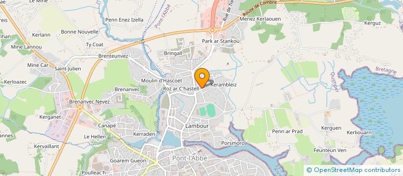 localisation de l'entreprise LE ROMANEE  PONT L ABBE