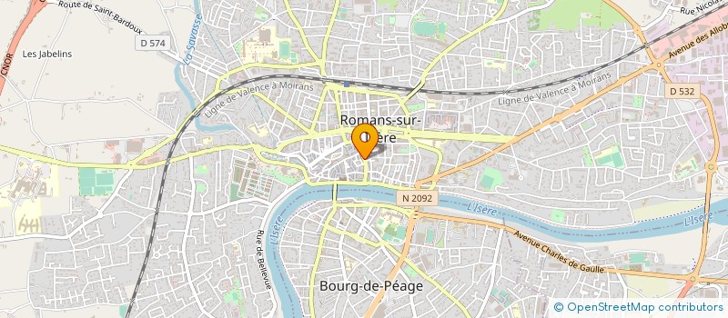 localisation de l'entreprise LE ROMANS DES LUNETTES à ROMANS-SUR-ISERE