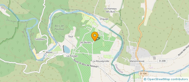 localisation de l'entreprise LE RON REDON  BERRIAS-ET-CASTELJAU