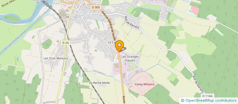 localisation de l'entreprise LE ROND POINT à AUXONNE