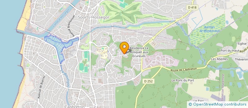 localisation de l'entreprise LE ROOF EPHEMERE à CAPBRETON