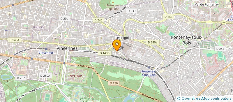 localisation de l'entreprise LE ROOFTOP FOCH à VINCENNES