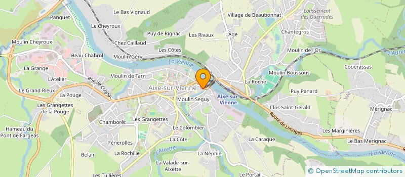 localisation de l'entreprise LE ROSALTHAN à AIXE-SUR-VIENNE