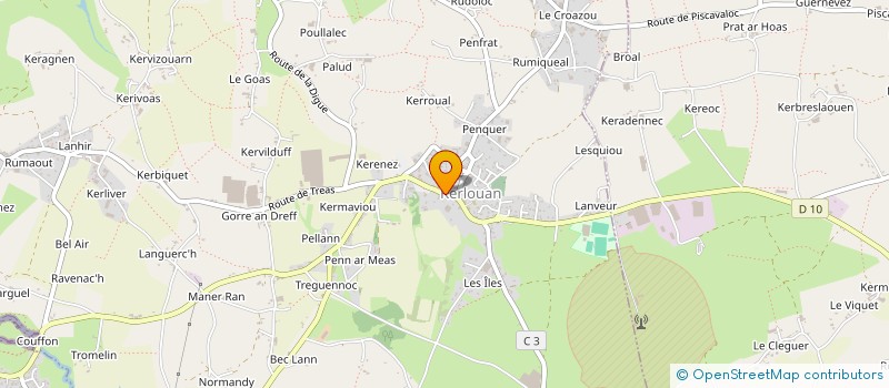 localisation de l'entreprise LE ROSEAU à KERLOUAN