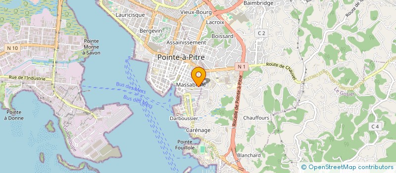 localisation de l'entreprise LE ROSEAU à POINTE-A-PITRE