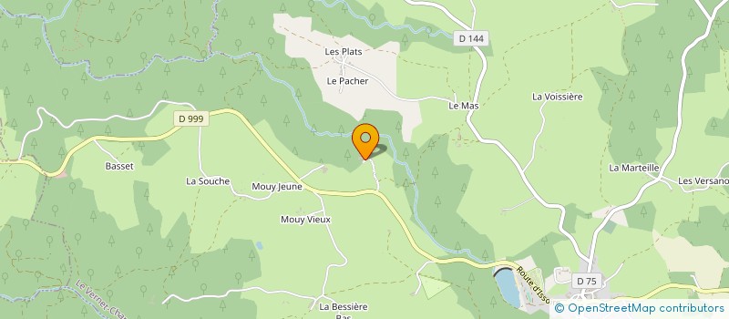 localisation de l'entreprise LE ROSEAU DES SABLES  LE VERNET-CHAMEANE