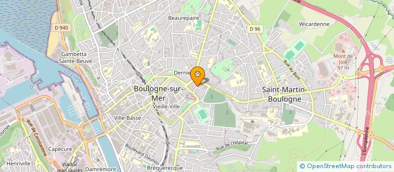 localisation de l'entreprise LE ROSIER GRIMPANT à BOULOGNE-SUR-MER