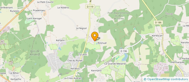 localisation de l'entreprise LE ROSNUAL à CARNAC