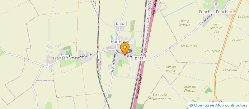 localisation de l'entreprise LE ROTIN FRANCO BELGE à HATTENCOURT