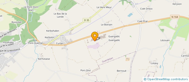 localisation de l'entreprise LE ROTISSEUR DE GUERLEDAN à GUERLEDAN
