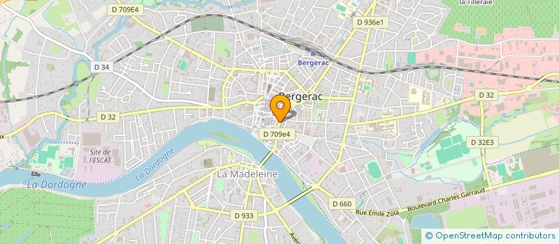 localisation de l'entreprise LE ROUGE ET LE NOIR à BERGERAC