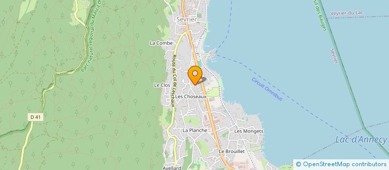 localisation de l'entreprise LE ROUGE GORGE  SEVRIER