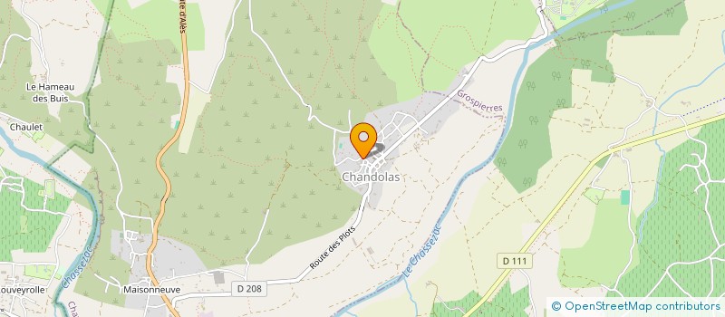 localisation de l'entreprise LE ROULET à CHANDOLAS